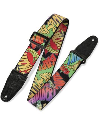 Diržas gitarai Levy's 2" Polyester Guitar Strap Sublimation-printed With Original Artist's Design, Genuine Leather Ends And Tri-glide Adjustment. Adjustable To 65"