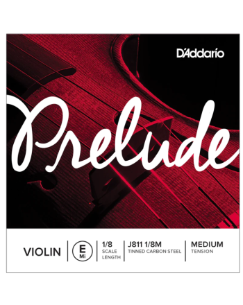 Styga smuikui 1/8 E D'Addario Prelude J811 1/8M Medium