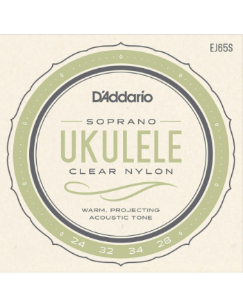 Soprano ukulele strings D'Addario Clear Nylon .024-.028 EJ65S